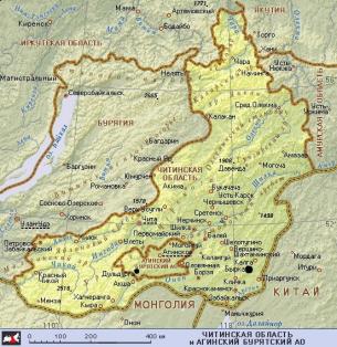 карта читинской области